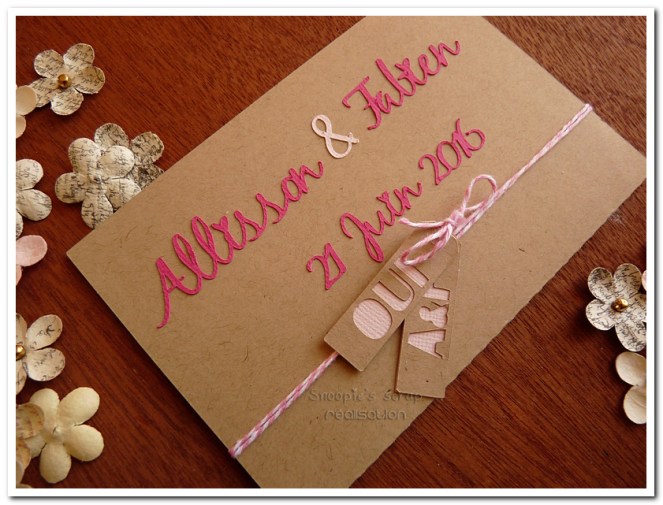 version découpée - étiquettes OUI et initiales ajourées fond rose (2)