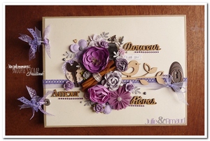 livre d'or mariage vintage mauve & gris - snoopiescrap