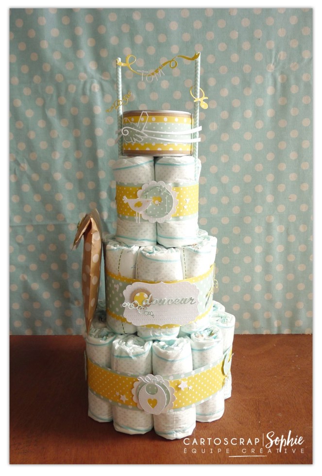 snoopie - cartoscrap dt - gateau de couches (1)