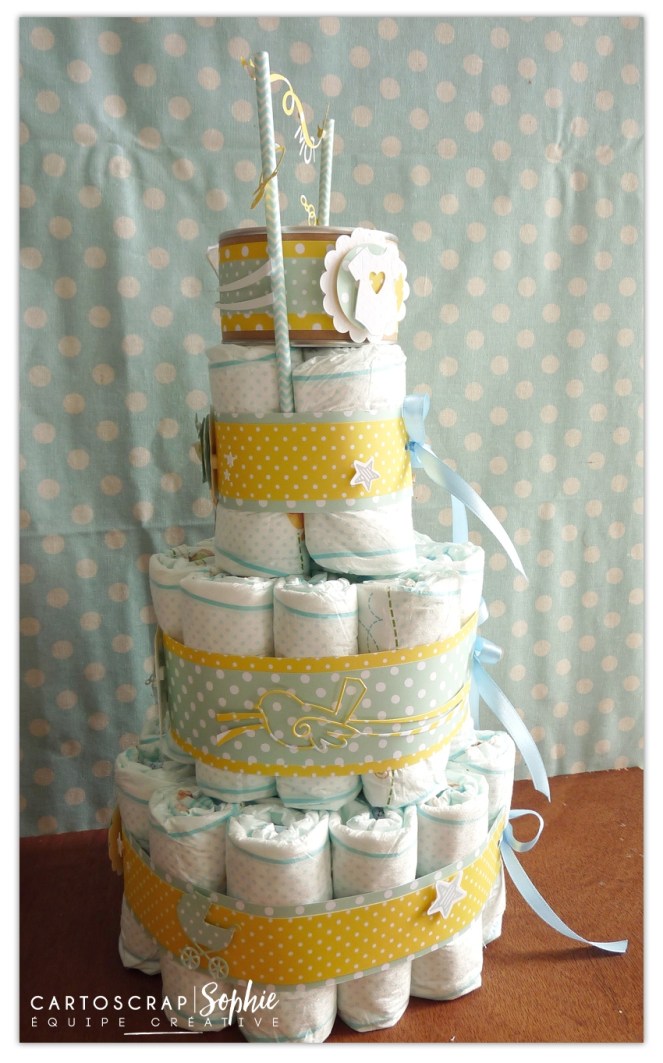 snoopie - cartoscrap dt - gateau de couches (2)