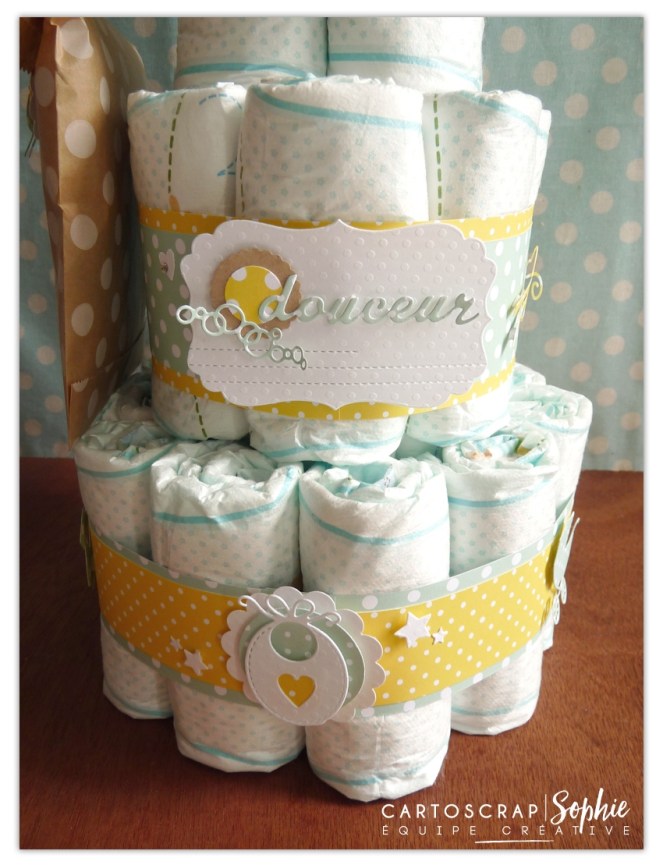 snoopie - cartoscrap dt - gateau de couches (3)